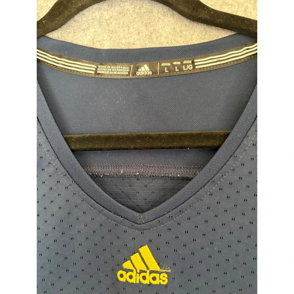 Adidas Michigan Wolverines Football Jersey Mens‎ Large Navy Blue Yellow #98 Mesh